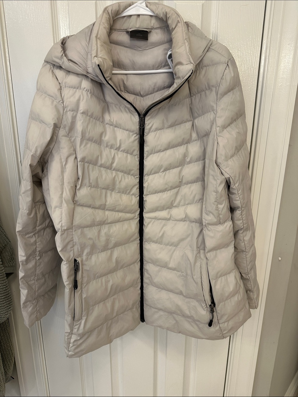 32 Degrees Light Taupe Quilted Packable Puffer Jacket with Hood